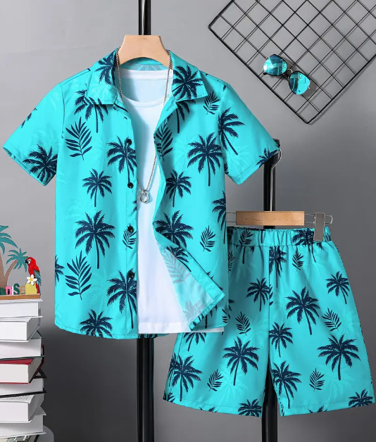 2-delige set - Tropical hemelsblauw