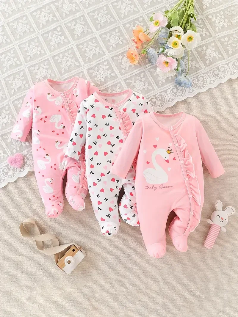 3-delige romperset - Zwaantjes