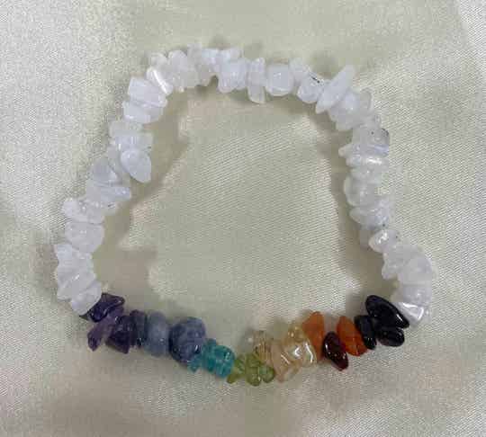 PULSERA 7 VÓRTICES ENERGÉTICOS Y PIEDRA LUNA MODELO 2