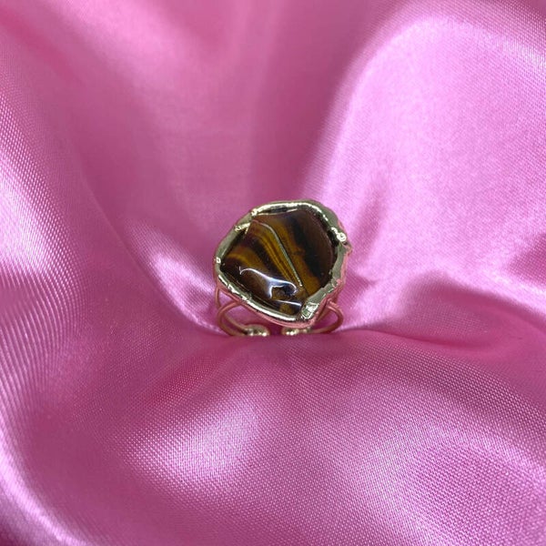 ANILLO DORADO DE OJO DE TIGRE