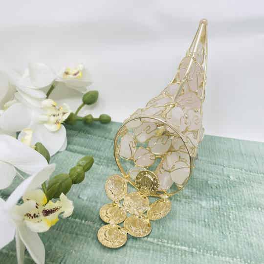 CUERNO DE LA ABUNDANCIA DE CUARZO ROSA