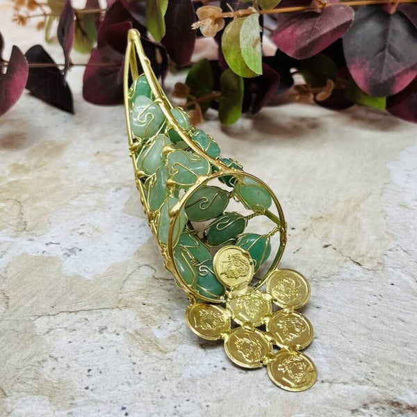 CUERNO DE LA ABUNDANCIA DE VENTURINA VERDE
