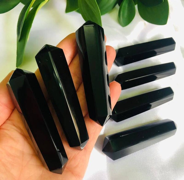 DOBLE PUNTA DE OBSIDIANA