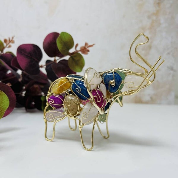 ELEFANTE DE VARIOS CUARZOS CHICO