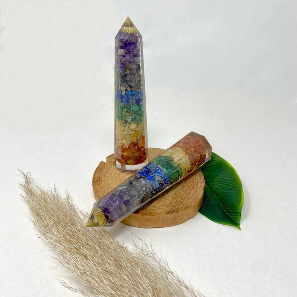 OBELISCO DE ORGONITA PARA LOS 7 VÓRTICES ENERGÉTICOS