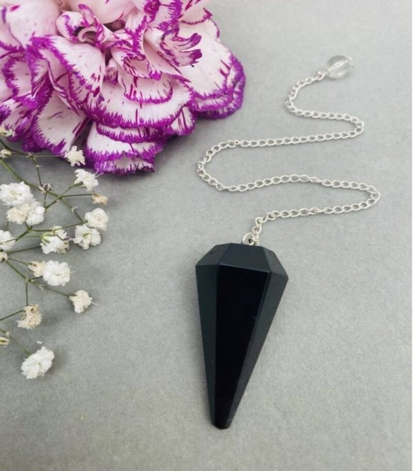 PÉNDULO DE OBSIDIANA SENCILLO