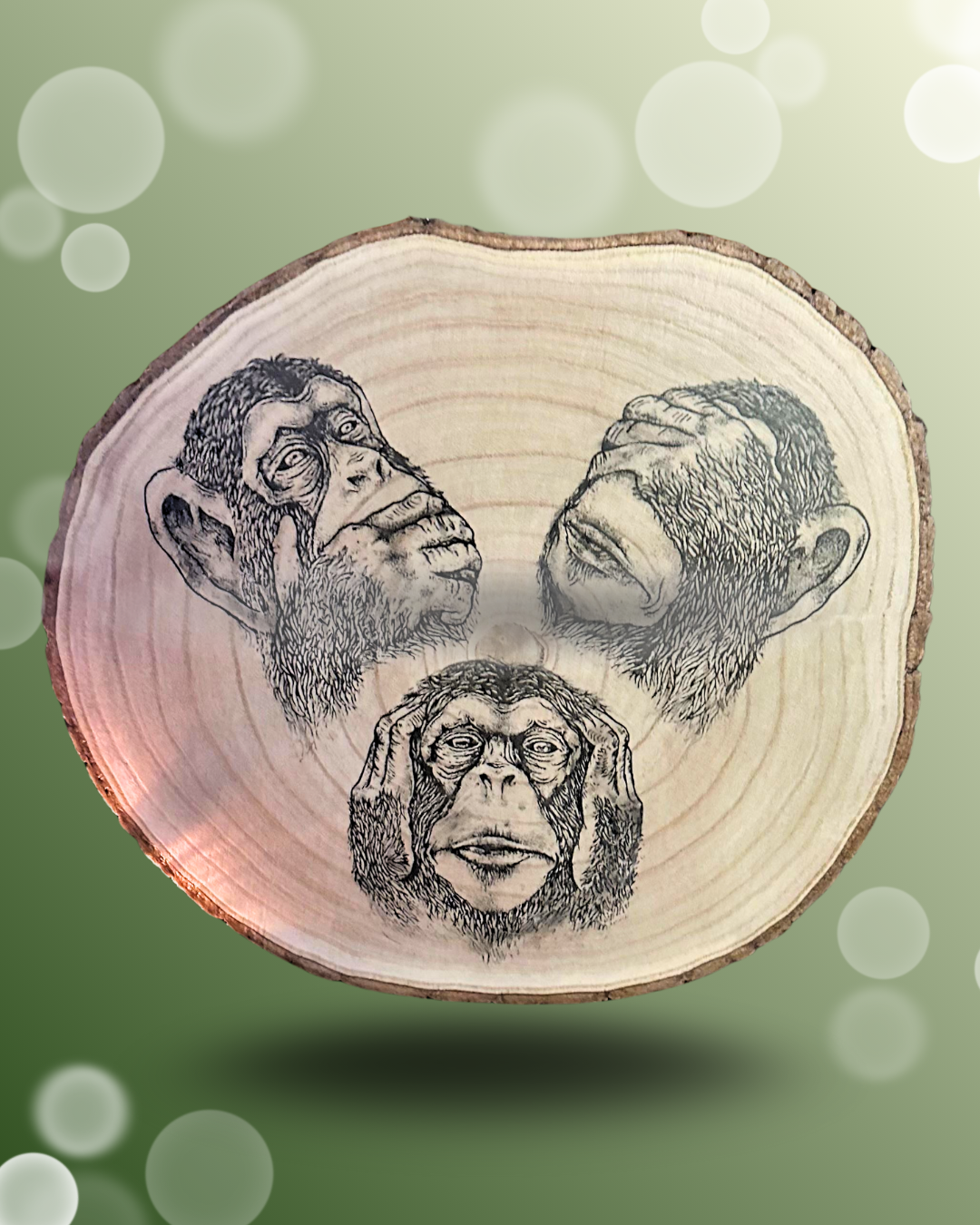 Holzscheibe mit Wunschmotiv