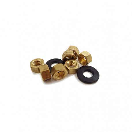 Exhaust Manifold Brass Nut & Bevel Washer Set