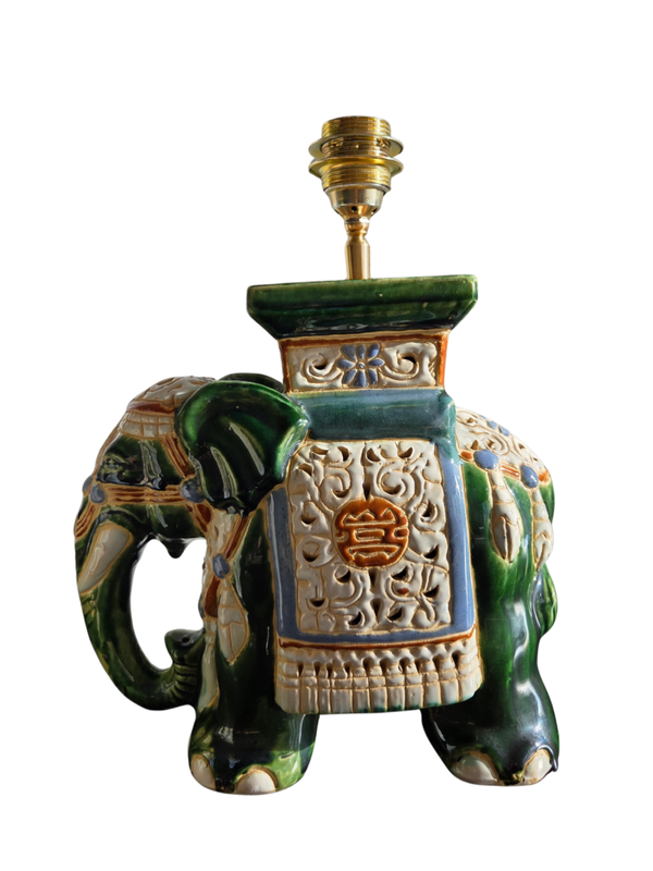 Lampenvoet Olifant Groen