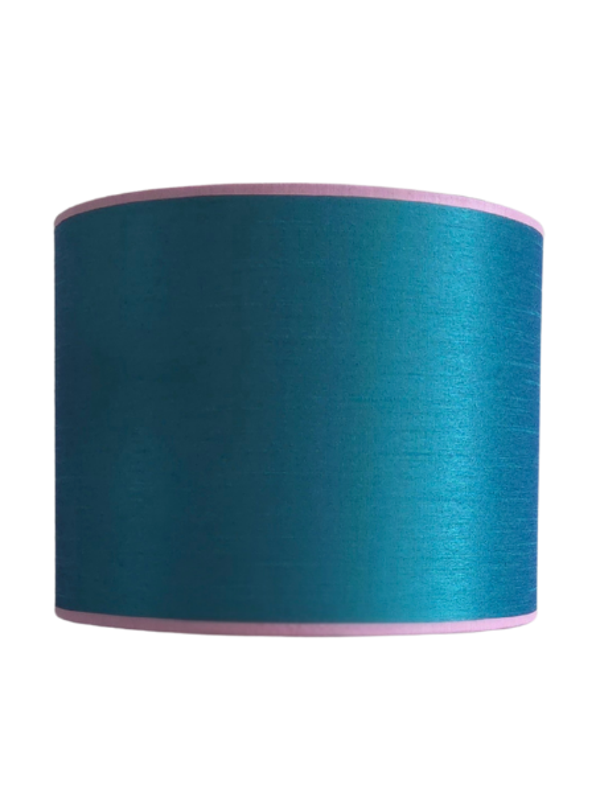 Lampenkap Dupion Zijde Blauw Groen Ø25cm