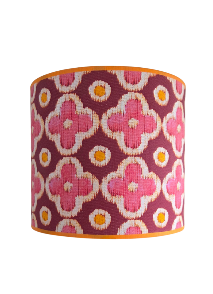 Lampenkap Bloem Oranje Bordeaux