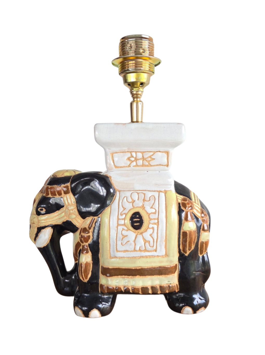 Lampenvoet Olifant Zwart