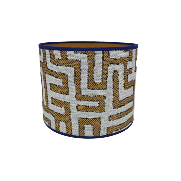 Lampenkap Doolhof Goud Blauw