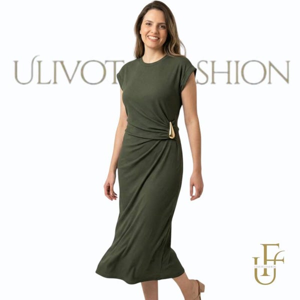 Midi Jurk met Tailleband