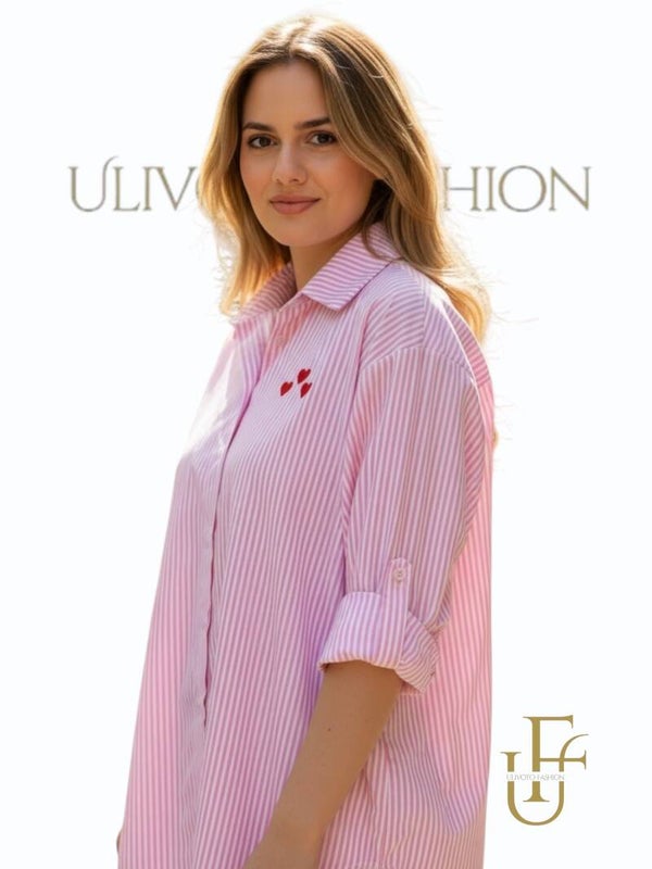 Blouse met hartjesdetail