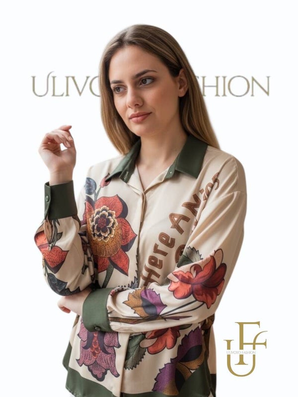 Blouse met bloemenprint