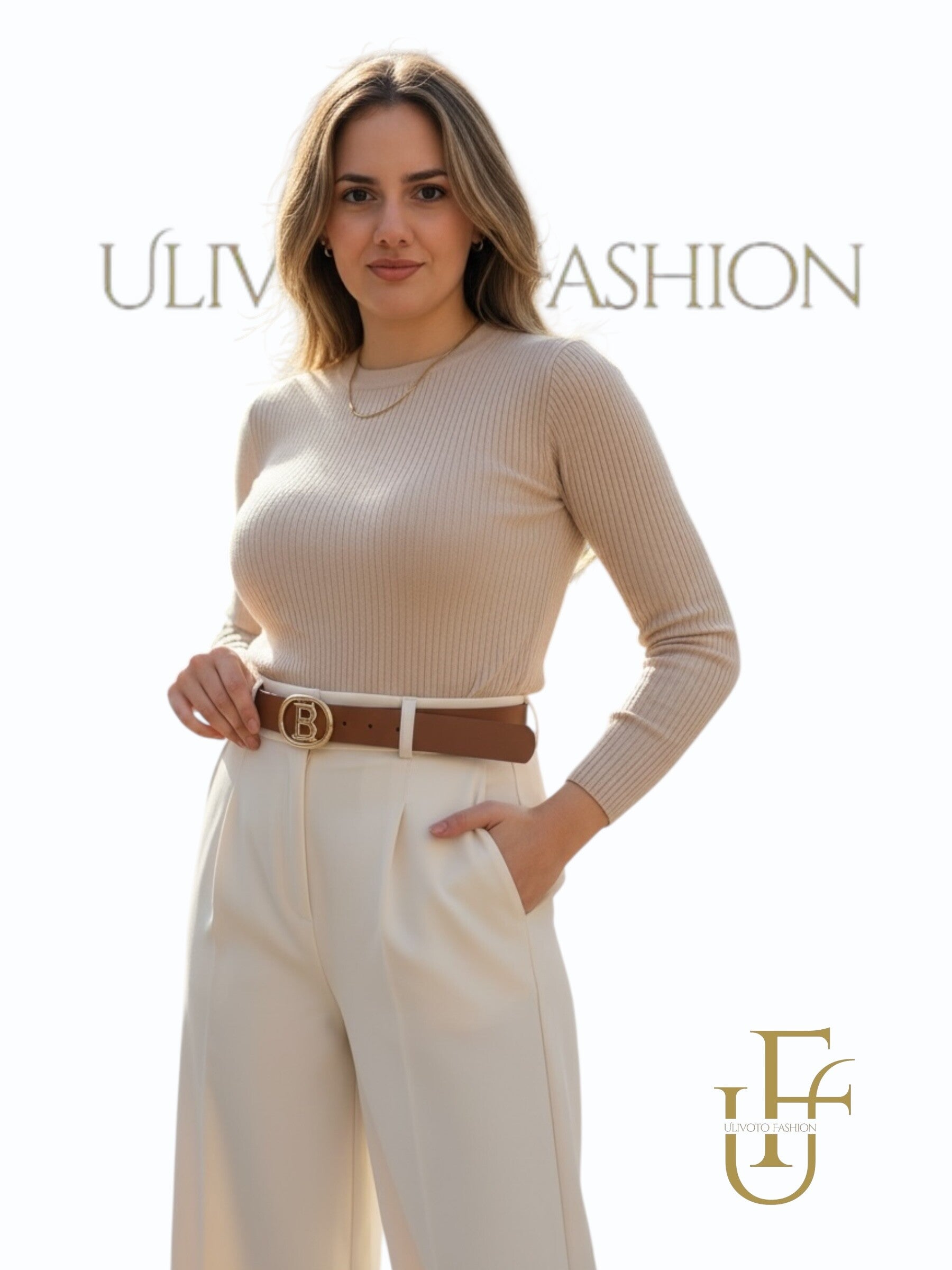 Pantalon met rechte pijp