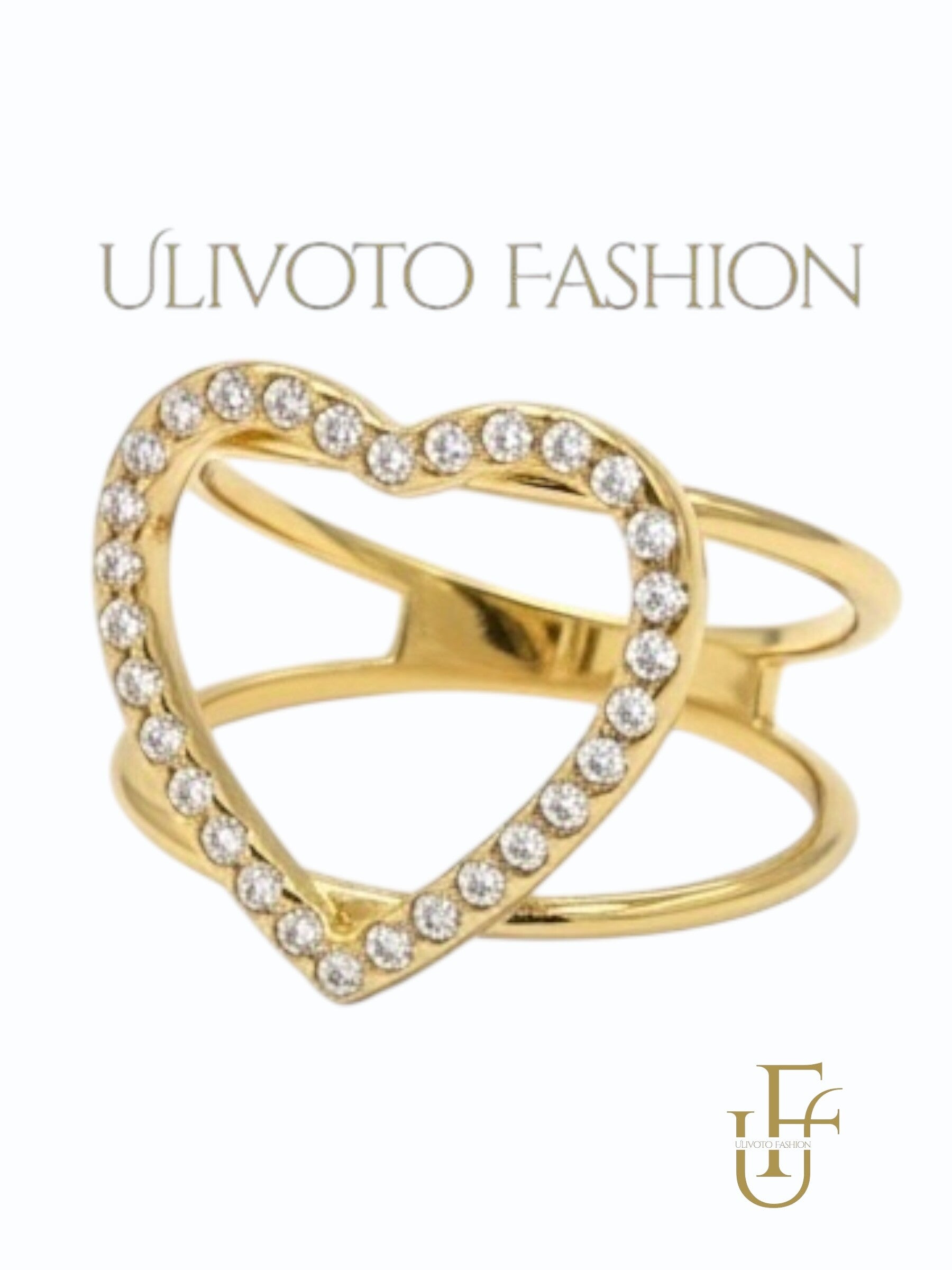 Hart Ring met Strass