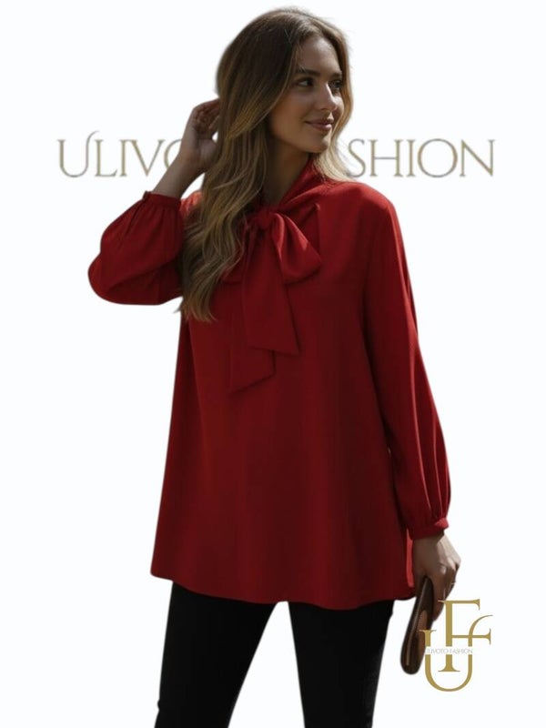 Blouse met strikdetail