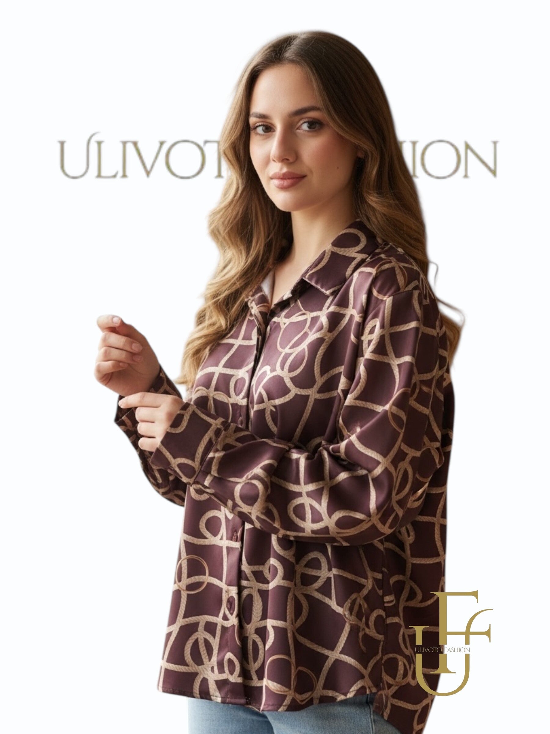 Blouse met Abstracte Print