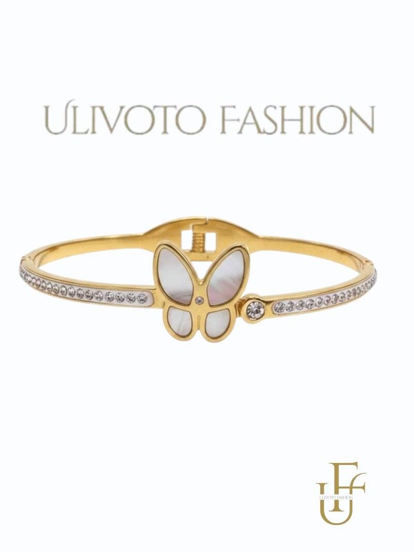 Armband met Vlinder & Steentjes