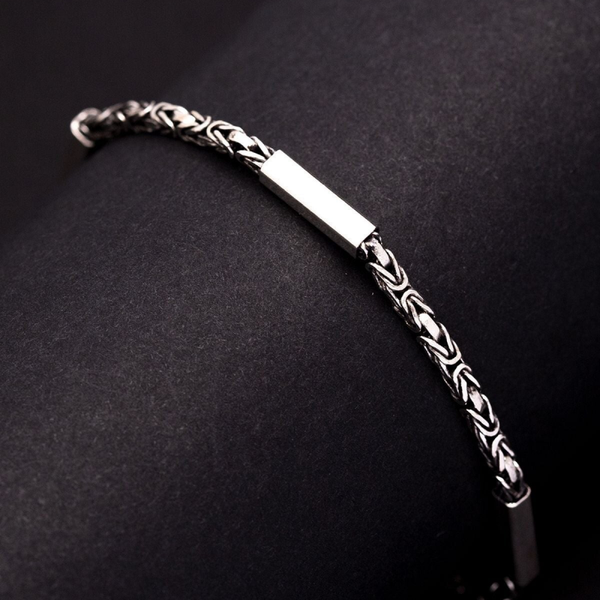 Silver Byzantium square details Length 21cm