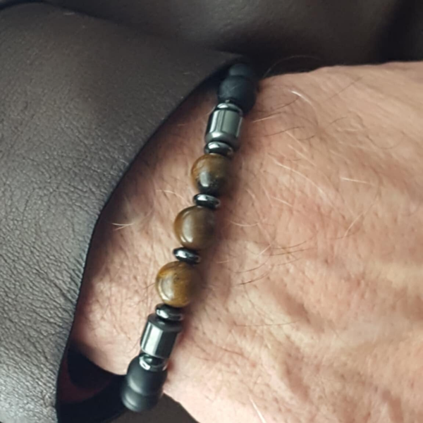 Onyx, Tiger eye & Hematite beads