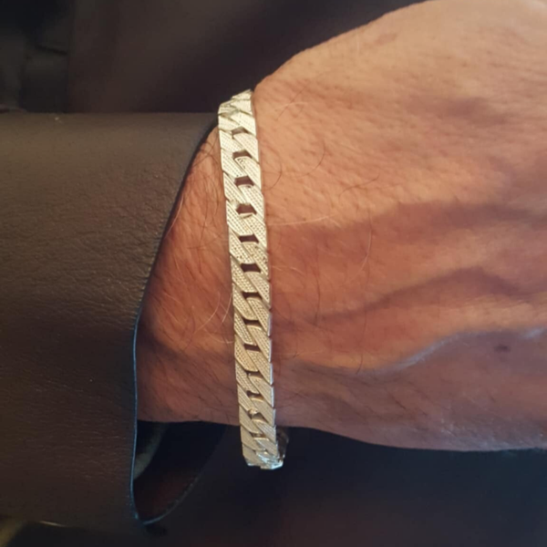 B2B Silver Rettaki width 7mm Length 20cm/21cm/22cm