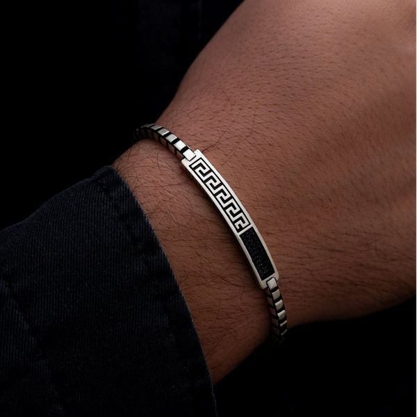 B2B Silver Greek motif Length 20cm