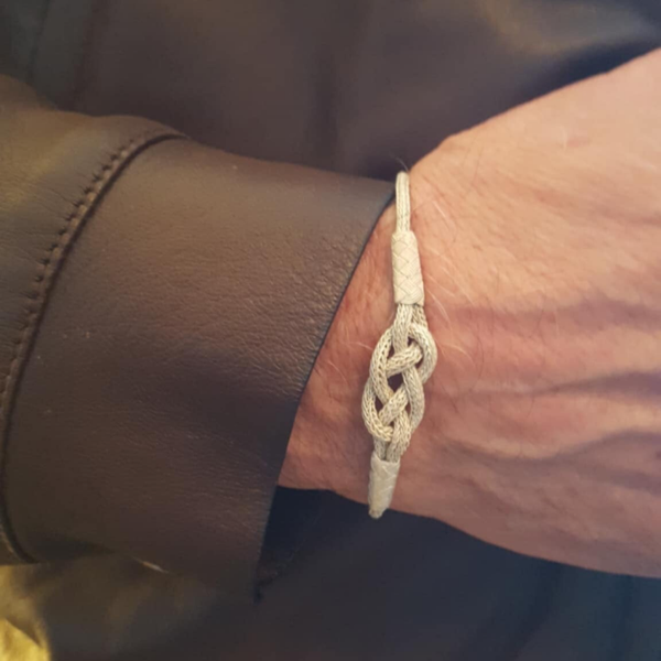 B2B Infinity knot woven White silver 999% length 19cm/20cm/21cm