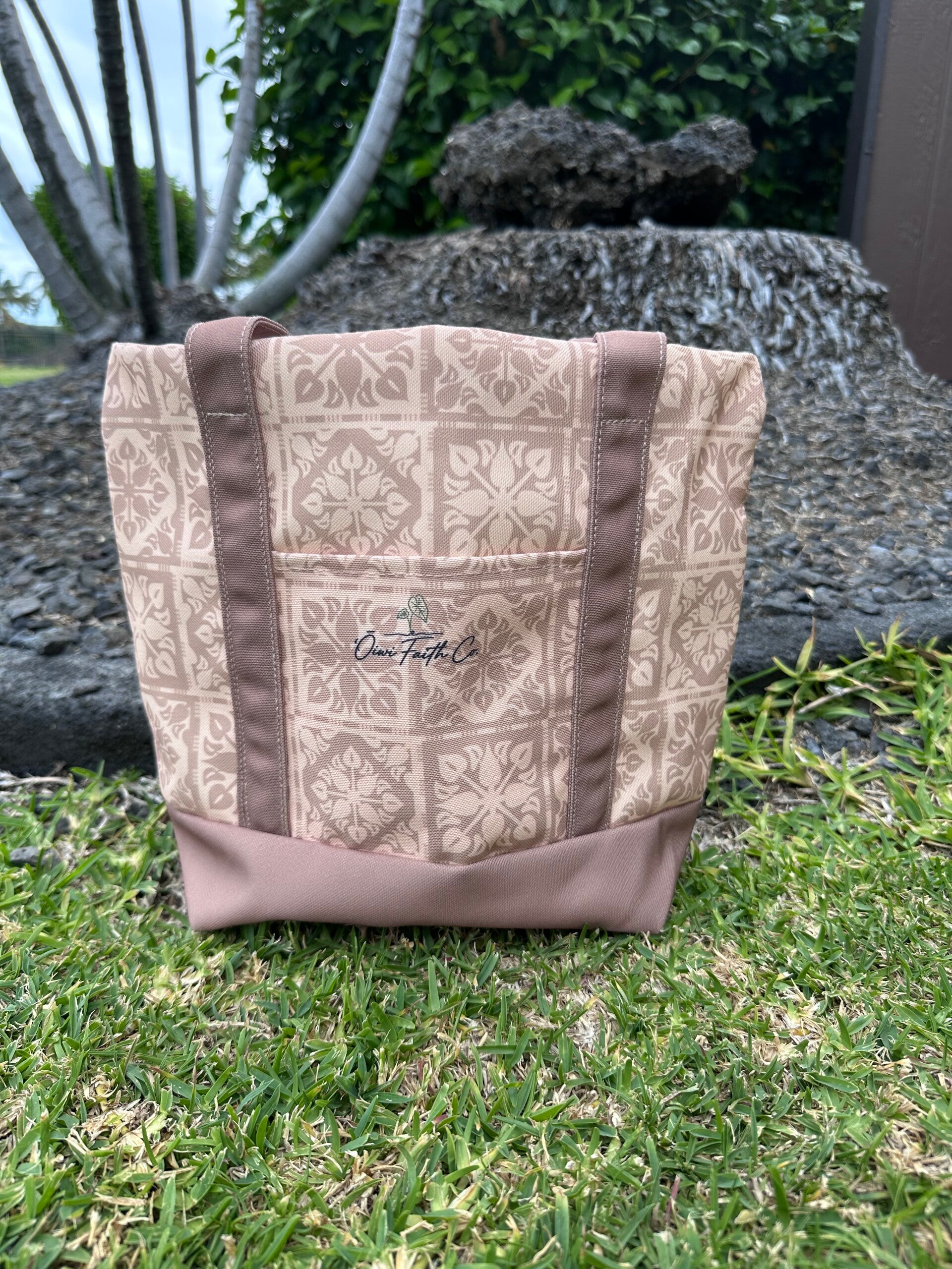 Anthurium Quilt Mini Canva Tote Bag