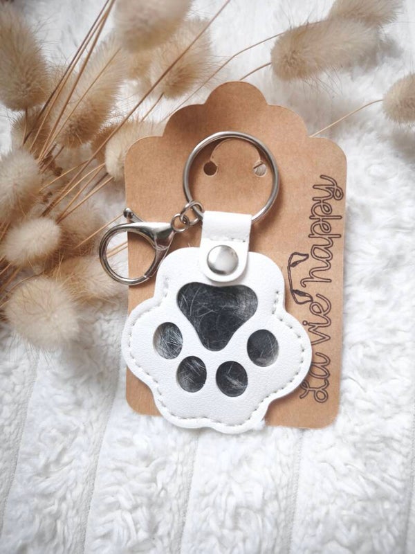 Porte-clé patte "souvenirs" personnalisable