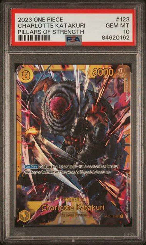 PSA GEM MINT 10 ONE PIECE OP03-PILLARS OF STRENGTH #123 CHARLOTTE KATAKURI