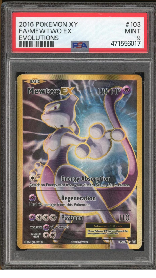 PSA Mewtwo EX  - Evolutions - Mint 9