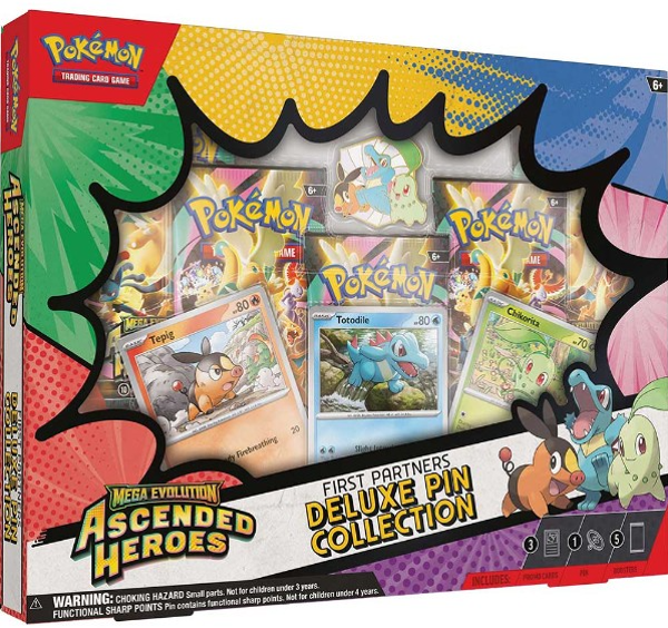 Pokemon Ascended Heroes - First Partners Deluxe Pin Collection Box