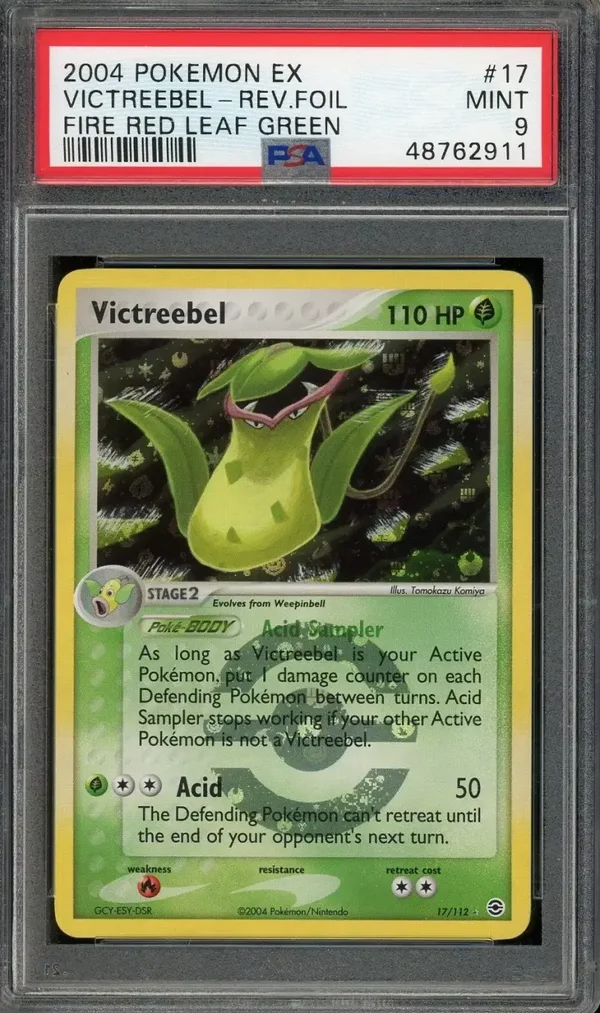 PSA Victreebel Reverse - POKEMON EX FIRE RED & LEAF GREEN MINT 9
