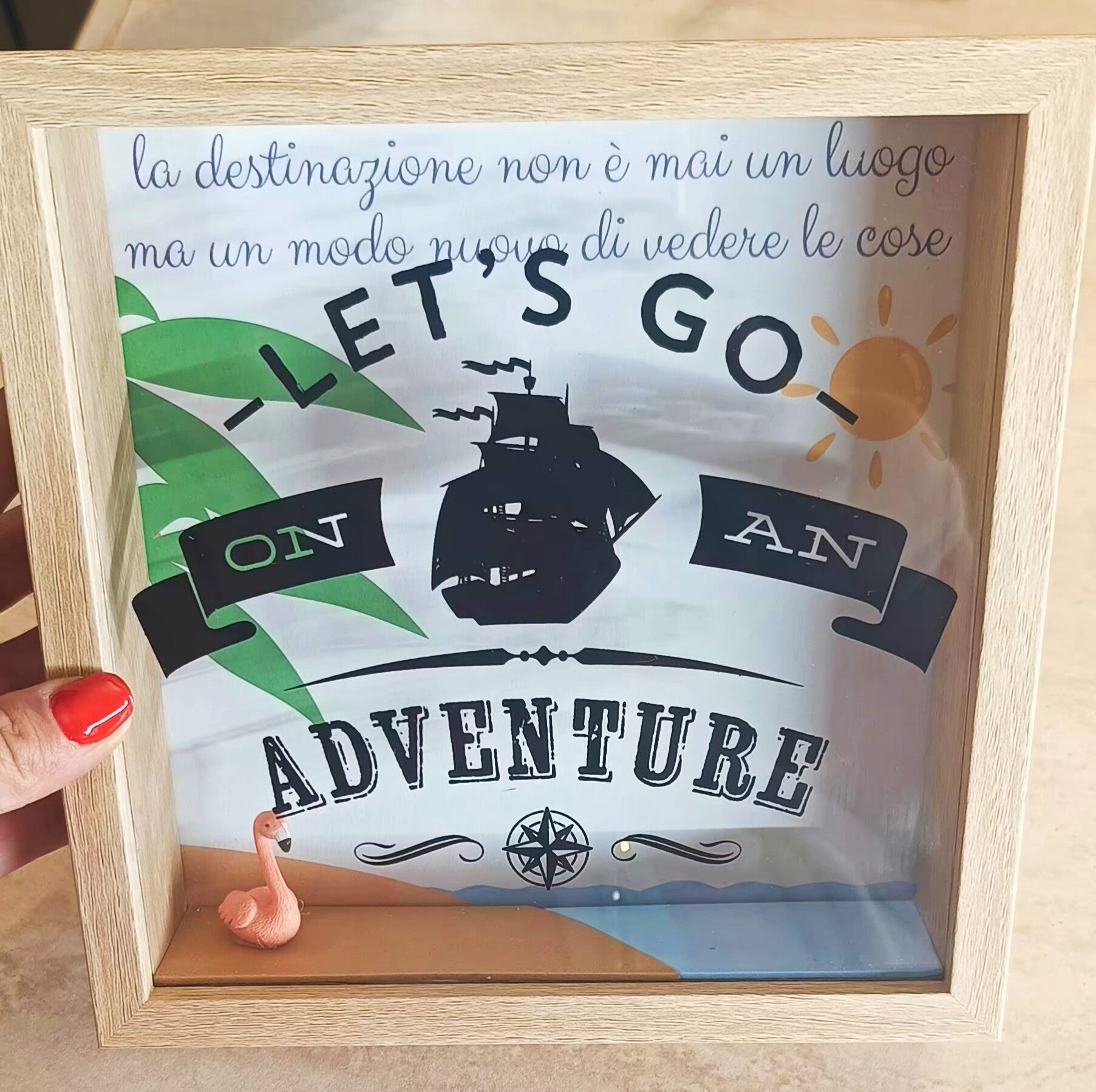 Quadro portasoldi FENICOTTERO