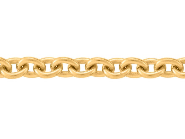 Chaîne maille Forçat ronde 1,30 mm, Or jaune 18k