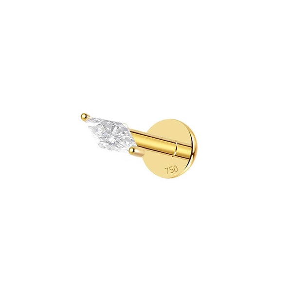Piercing trillion , OR JAUNE 18K