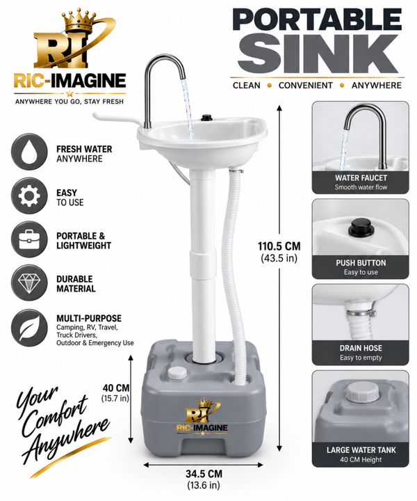 Portable Sink for Truck Drivers and Campers