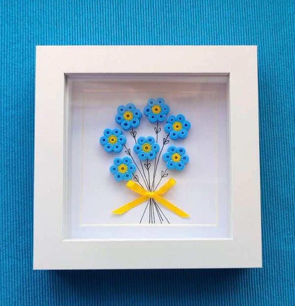 Blue Bouquet of Flowers - Frame