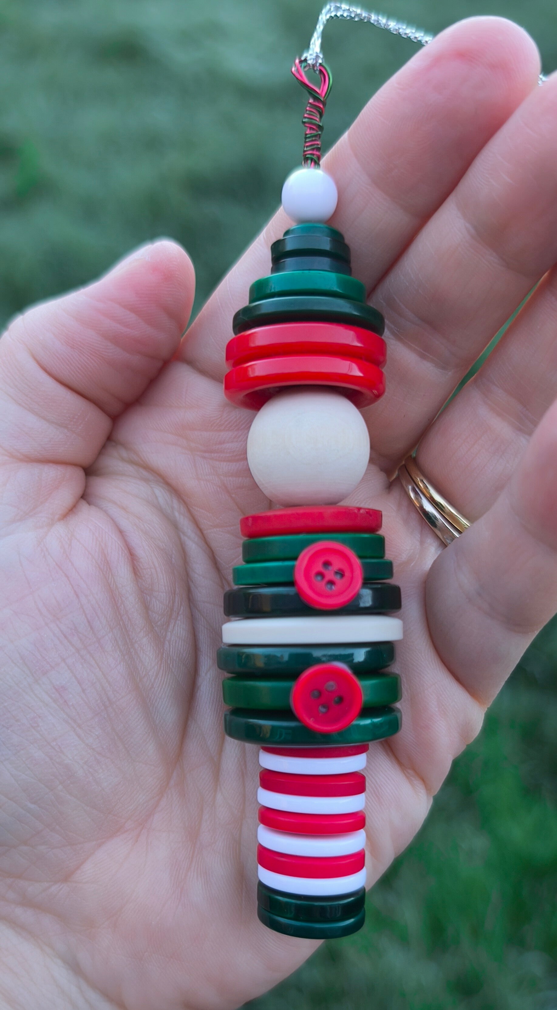 Button Christmas Decorations - Big Elf