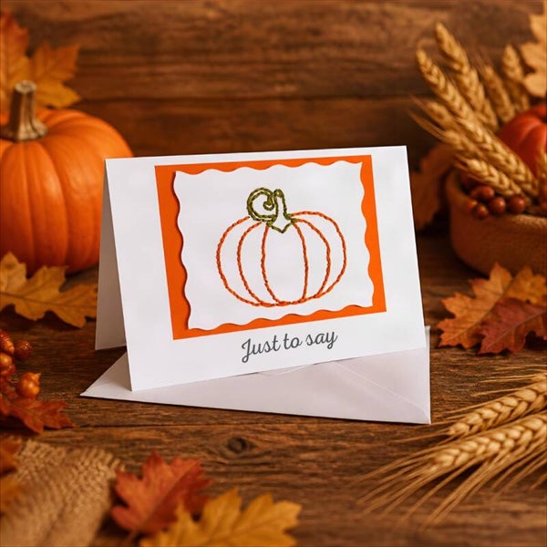 Embroidered Autumn Cards