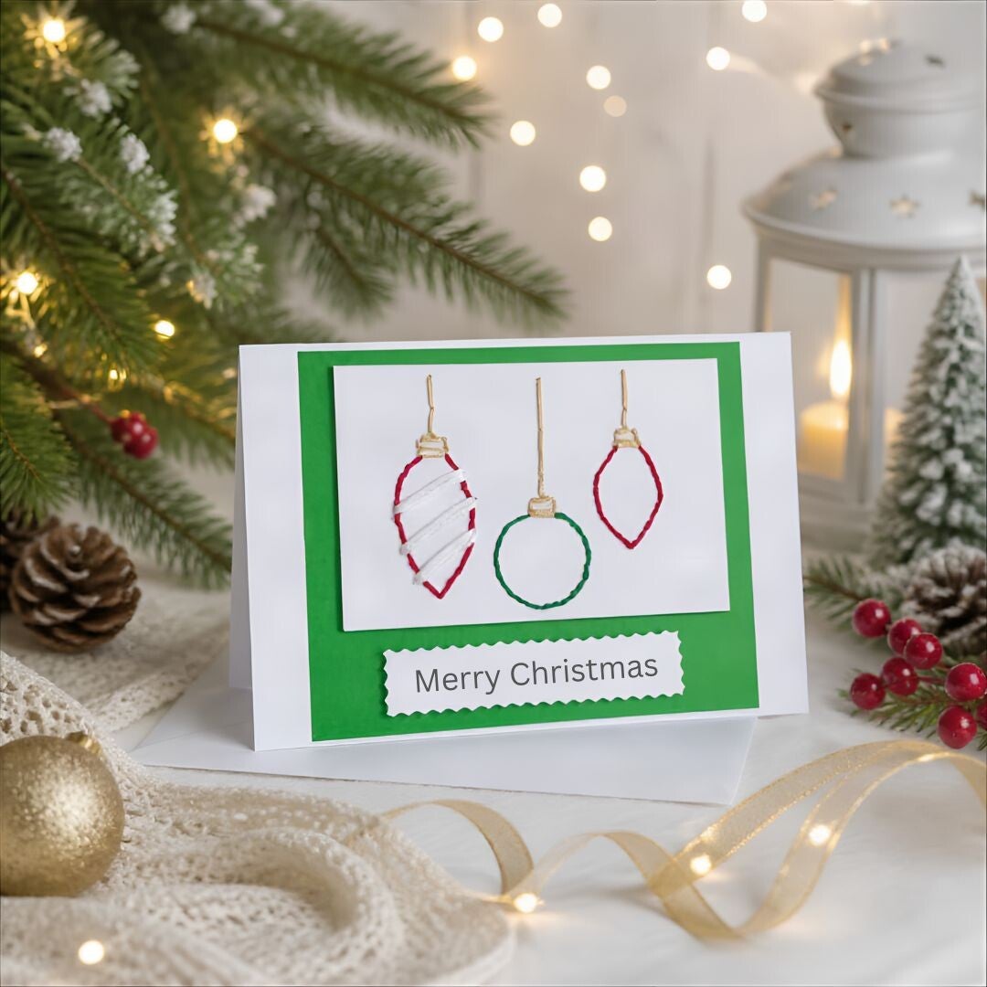Christmas Embroidered cards
