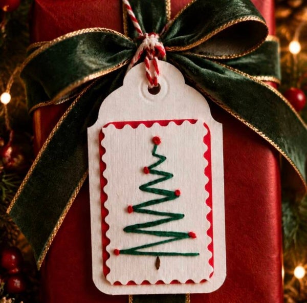 Christmas Embroidered Gift Tags