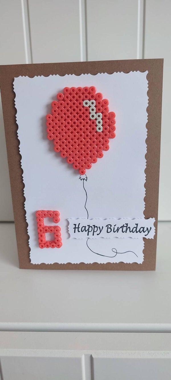 Balloon & number Birthday Card