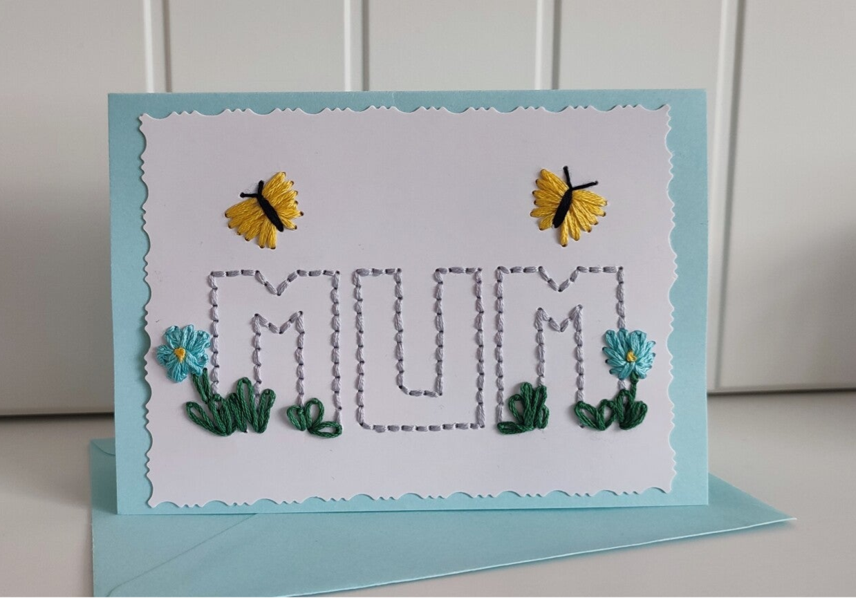 Mum - Embroided Card
