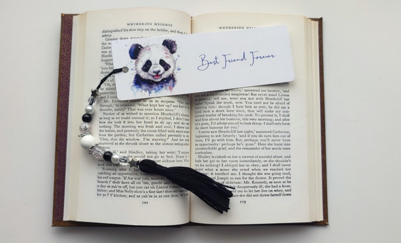Panda bookmark, Limited Edition Tassel