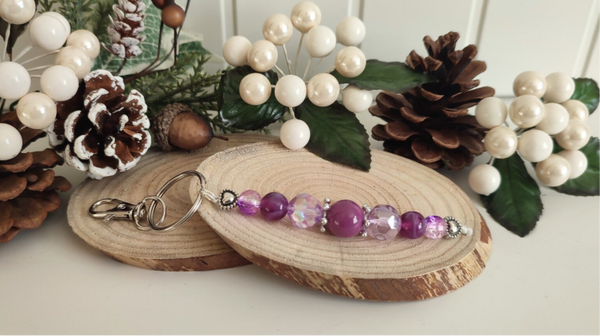 Keyring / Bag Charm - Purple