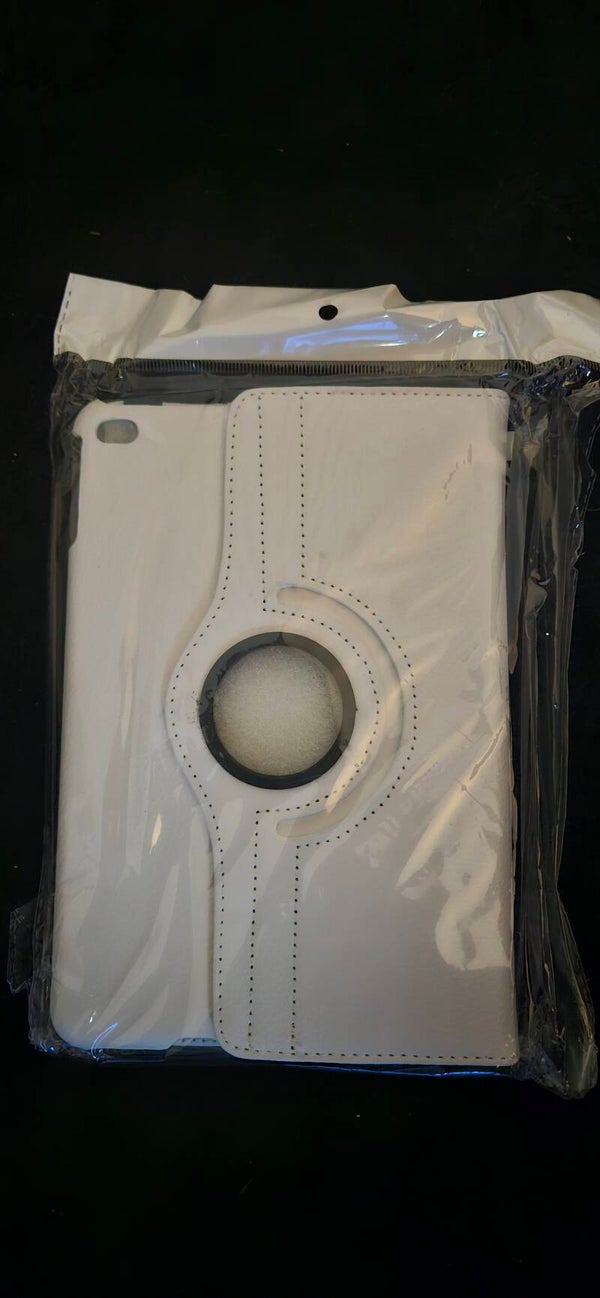iPad Mini 4 Rotating Folio Case – 7.9″ Protective Stand Cover (White)